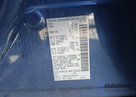 2019 Nissan Rogue S from USA, damaged, VIN 5N1AT2MV2KC845040